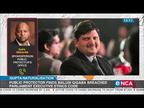 Gupta Naturalisation Public protector finds Gigaba breached Parliament Executive Ethics code