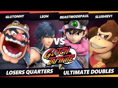 Glitch Infinite Losers Quarters - Glutonny & Leon Vs. SlushieV1 & BeastModePaul - SSBU Ultimate