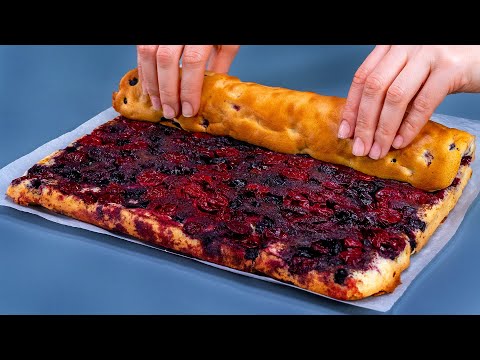 An old Austrian roulade - with sour cherries and chocolatec