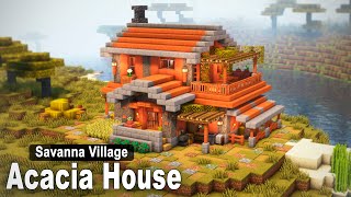 Minecraft: How to build an Acacia House | Tutorial Savanna House