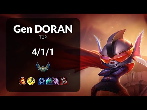 Gen Doran Rumble vs Yone TOP - KR CHALLENGER Patch 13.20