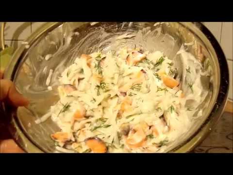 Winterrettich-Karotten-Dill-Salat, frisch aus dem Garten im November