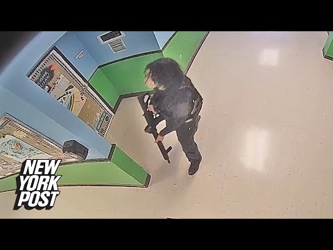 Disturbing new footage shows Salvador Ramos in Uvalde school, cops running | New York Post