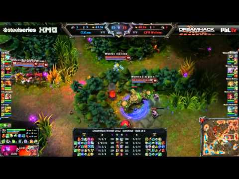 DreamHack Winter 2012 - League of Legends - Semi-final - CLG.eu vs Copenhagen Wolves