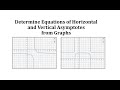 Determine Equations Of Horizontal And Vertical Asymptotes From Graphs
