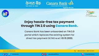 How to complete your Tax Payments through the Income Tax portal – TIN 2.0 with Canara Bank