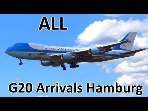 G20 Hamburg | ALL Government/Presidential Aircraft Arrivals - Planespotting at Hamburg (2017)