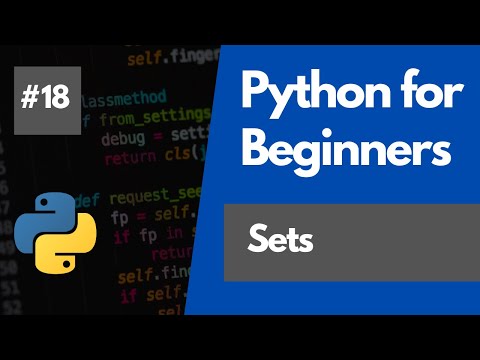 Python Programming For Beginners 18 Using Sets In Python