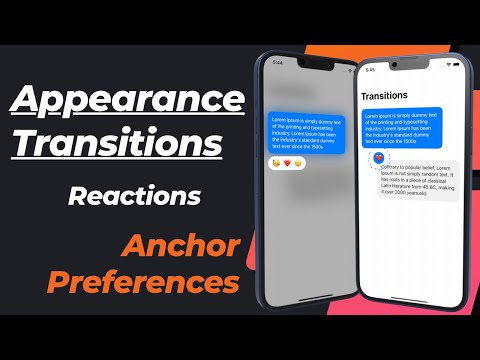 SwiftUI Advanced & Delay Transitions - Anchor Preferences - Custom Context Menu Reactions - Xcode 14