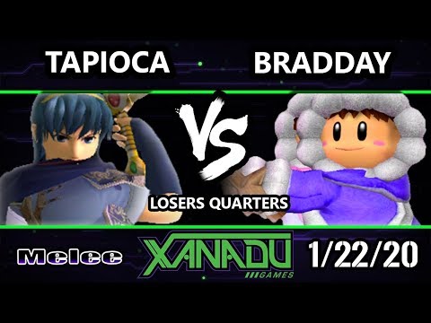 S@X 338 SSBM - Tapioca (Marth, Peach) Vs. bradday (Ice Climbers) Smash Melee Losers Quarters