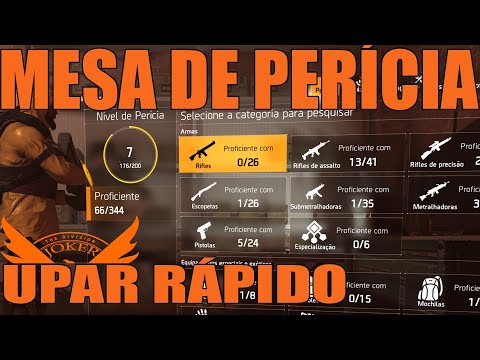 UPANDO RÁPIDAMENTE PROFICIÊNCIA DOS ITENS E A MESA DE PERÍCIA NO THE DIVISION 2