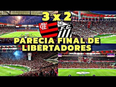 A INCRÍVEL FESTA DA TORCIDA DO FLAMENGO CONTRA O SANTOS DE NEYAMAR