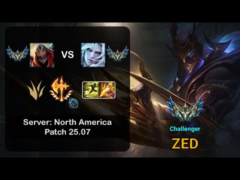 Zed Jungle vs Viego - NA Challenger - Patch 25.07