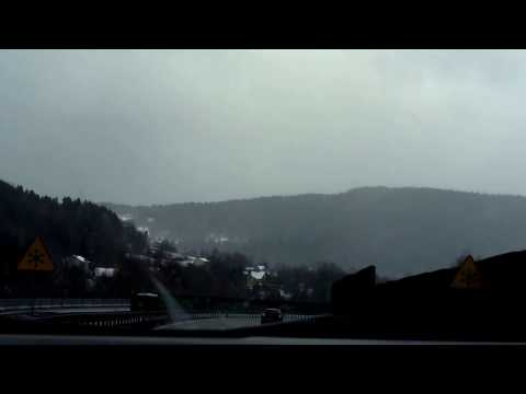 National road S7 from Myślenice to Lubień in Southern Poland