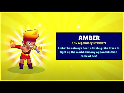 I'M TRYING OUT THE NEW LEGENDARY BRAWLER AMBER! | BRAWL STARS UPDATE!