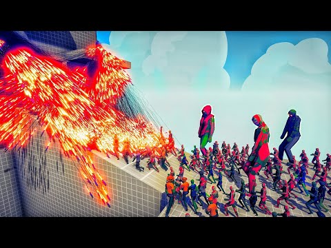 100x ZOMBIE vs 2x EVERY GOD -( CASTLE SIEGE ) - Totally Accurate Battle Simulator TABS