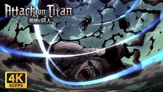 Levi vs Beast Titan | Attack on Titan Season 3 Episode 17 [4K 60FPS]