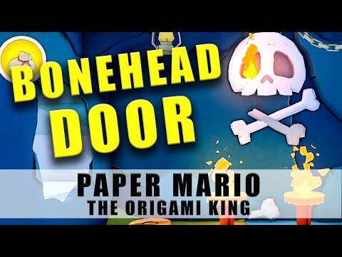 Paper Mario The Origami King how to get through the door on Bonehead Island