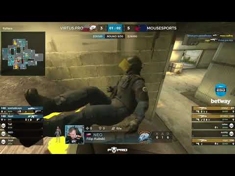 Virtuspro vs Mousesports. ropz 3k to deny the retake