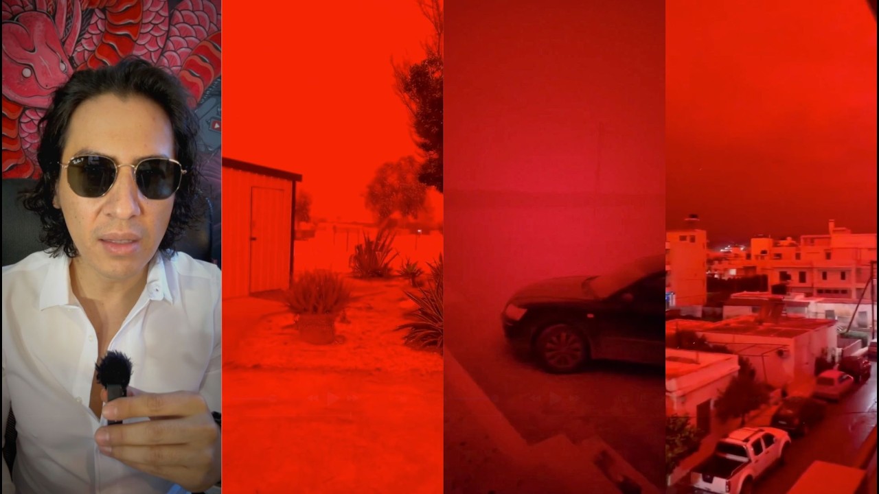 PRIMERO FUE AUSTRALIA y ahora es GRECIA EL CIELO se VOLVIÓ ROJO