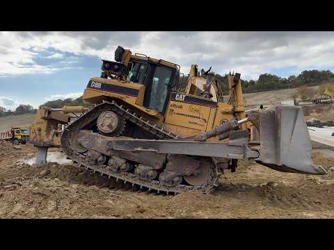 Cat D8R Dozer Ripping Hard Rock Layers In Order To Help The Cat 385C - Sotiriadis/Labrianidis - 4k