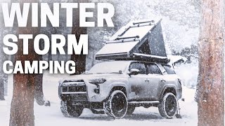 WINTER STORM CAMPING w/ a DIESEL Heater