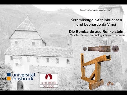 Bombarde aus dem 15 Jh.  verschießt Keramikkugeln -  Steinbüchsen und Leonardo da Vinci 2020