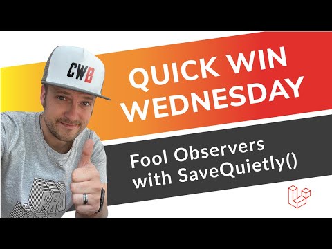 Saving data without triggering events in Laravel | How to | Tutorial | Quick Win Wednesday #QWW