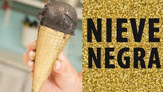 COMO HACER HELADO NEGRO, Postre Facil / DANI FLOWERS