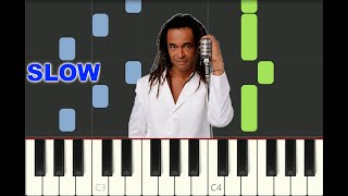 SLOW piano tutorial "LES LIONNES" Yannick Noah, partition gratuite
