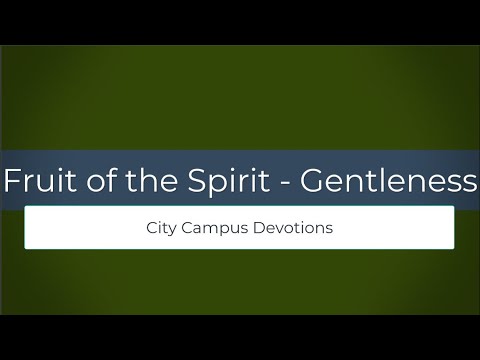 Devotional : Fruit of the Spirit - Gentleness: Your best example of Gentleness is Jesus