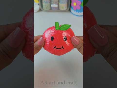🍎DIY tissue paper squishy❤️ #shorts #youtubeshorts #art #craft #squishy