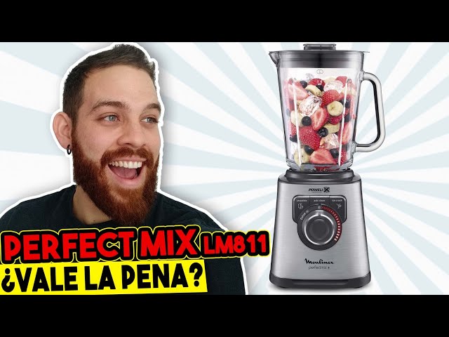 Vídeo relacionado con Moulinex Perfect Mix+, Batidora de vaso 1200 W, jarra de vidrio resistente, acabados en acero inoxidable, selector de velocidad retroiluminado, 3 programas automáticos, modo manual y autoclean, LM811D