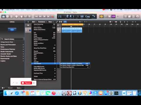 How to change the BPM of an Audio File Logic Pro X