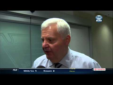 Ken Hitchcock interview Feb 28 2013 Chicago Blackhawks vs St. Louis Blues NHL Hockey