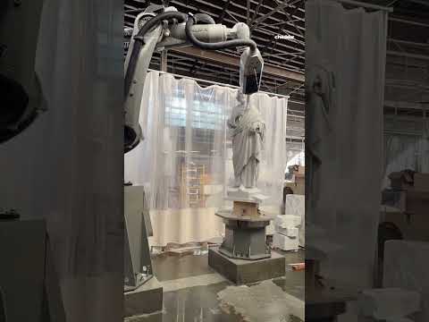 AI robots carve Renaissance-style marble sculptures