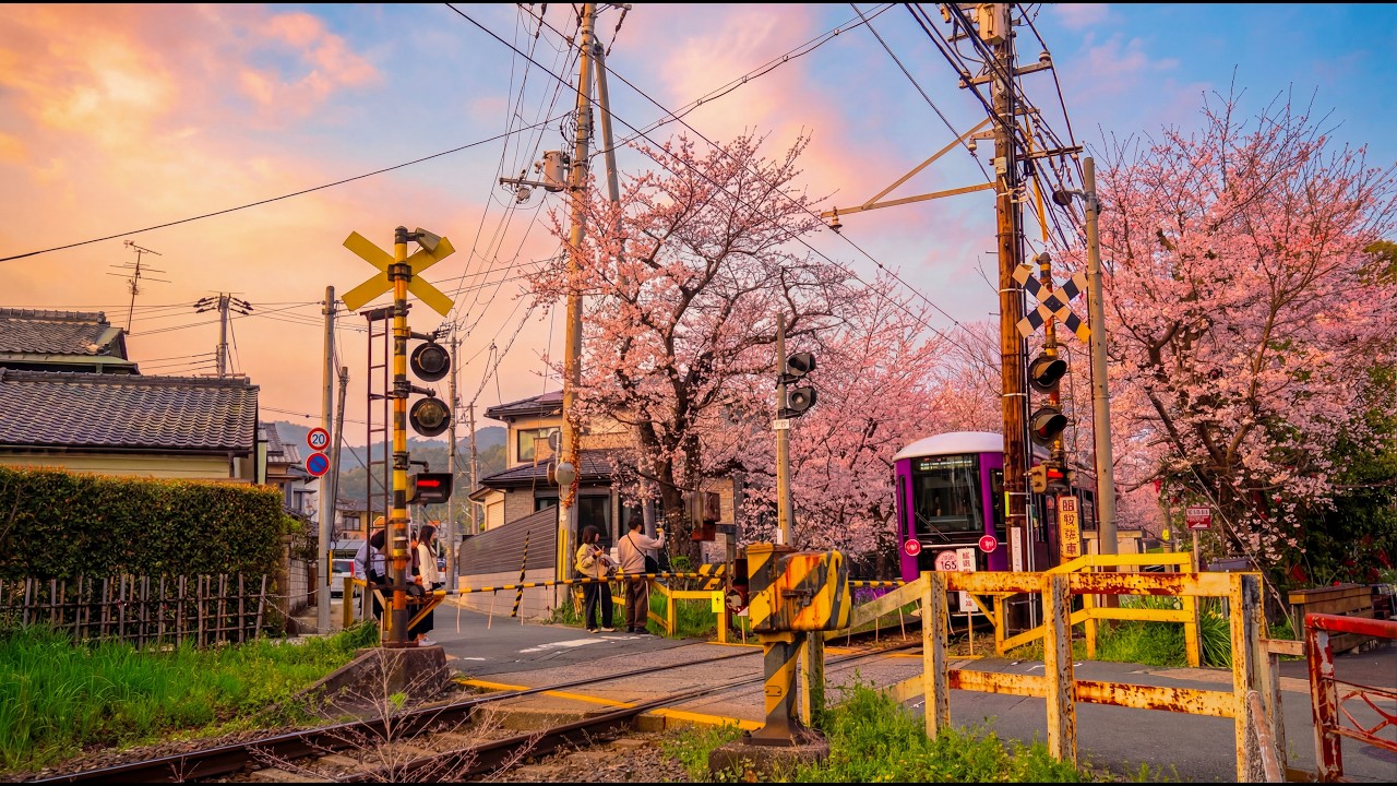Hoa anh đào nở sớm ở kyoto nhật bản | luong