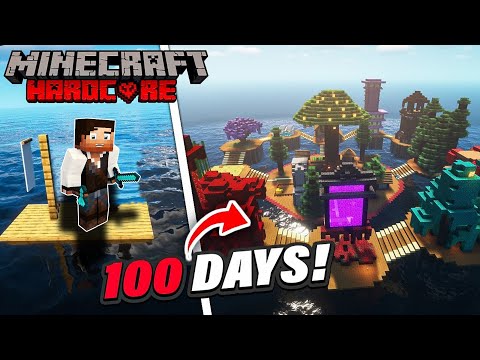 ADIL GAMERZ - I Survived 100 Days on RAFT in Minecraft Hardcore (HINDI)