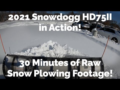 Raw Snow Plow Footage | 4K 30min+ | 2021 Snowdogg HD75II