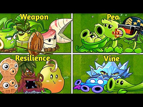 Random 4 Best Team Palnts Battles - Who Will Win? - PvZ2 Team Plants vs Team Plants