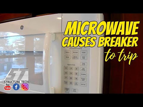 Microwave causes breaker to trip. Columbia Heights Home Inspection