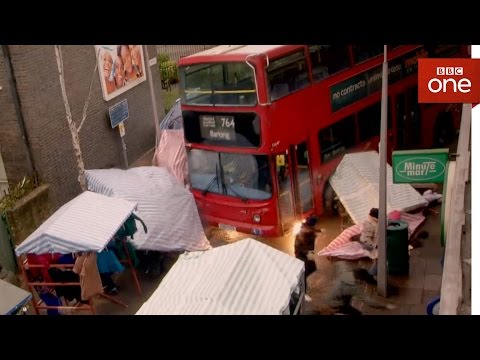 Out of control bus crashes through Walford market - EastEnders 2017 - BBC One