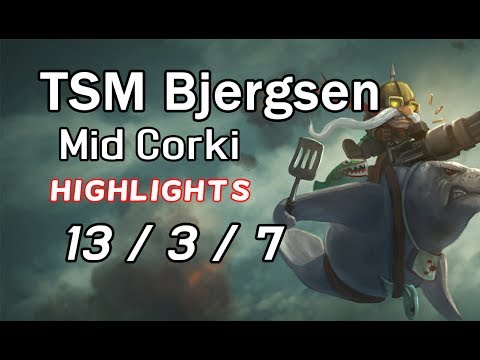 TSM Bjergsen Mid Corki 13/3/7 VS Zed | Highlights