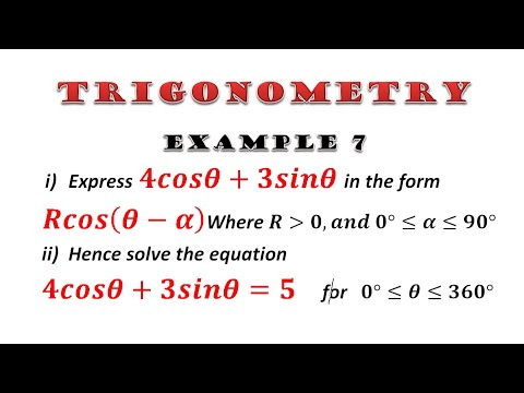 Expressing a Trigonometric Equation in the form Rcosθ-α