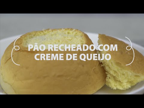 Pão recheado com creme de queijo fácil e irresistível