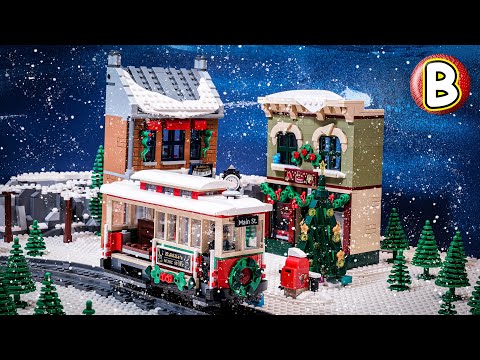 Vidéo LEGO Icons 10308 : La grande rue décorée pour les fêtes