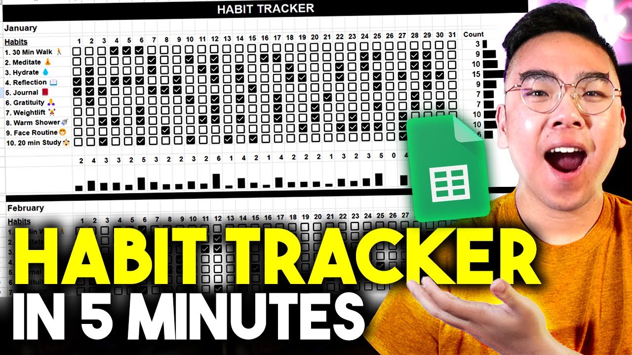 Create a HABIT TRACKER with Google Sheets! *5 MIN TUTORIAL*