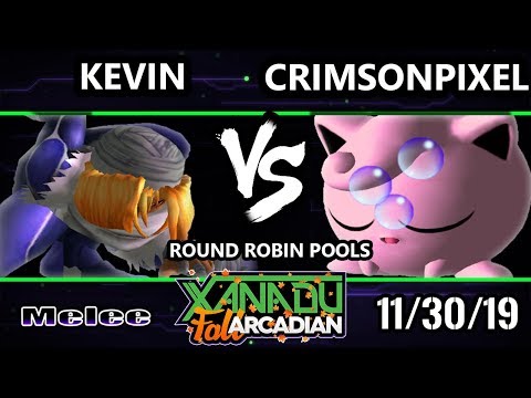Xanadu MFA SSBM - Kevin (Sheik) Vs. CrimsonPixel (Jigglypuff) Smash Melee Round Robin Pools