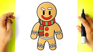 Como DESENHAR o GINGERBREAD GUY do STUMBLE GUYS - Como DIBUJAR a GINGERBREAD GUY de STUMBLE GUYS