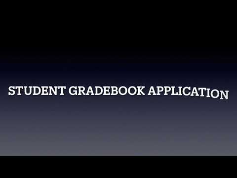 Java Programming Demo Student Gradebook Application